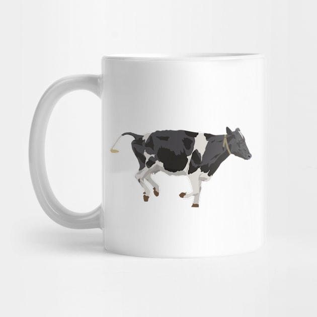 Running Black and White Cow by NorseTech